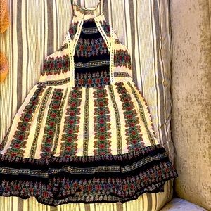 Multi-colored racerback spaghetti strapped dress